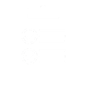 Icon of a Clipboard in white